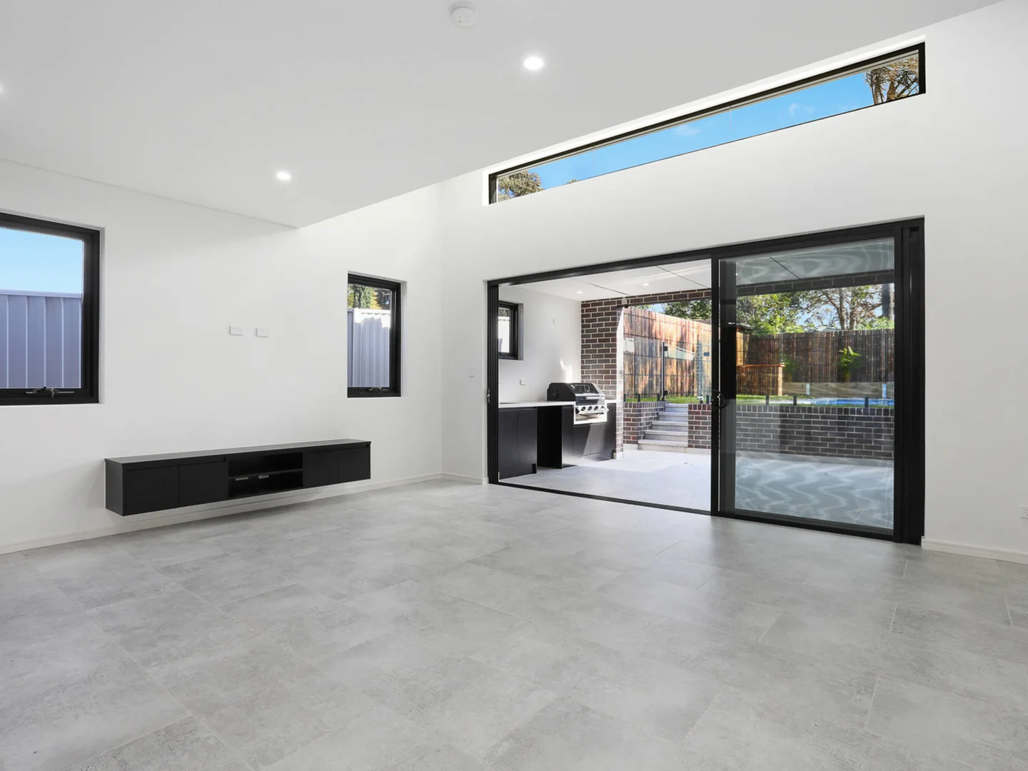 Living & Alfresco — Roselands Residence by Pier 8 Constructions